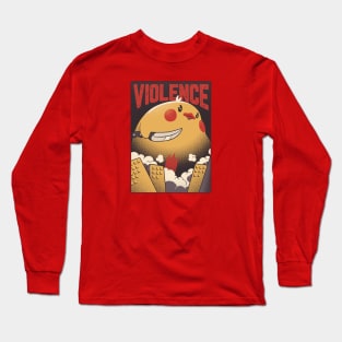 Violence Funny Duck Attack by Tobe Fonseca Long Sleeve T-Shirt